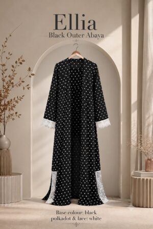 Alternative view of Ellia White Outer Abaya & Shawl